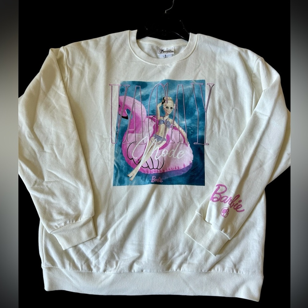 Barbie “Vacay Mode” Pullover Sweater Size Medium